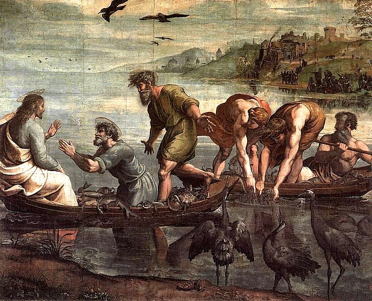 742px-VA - Raphael The Miraculous Draught of Fishes 1515